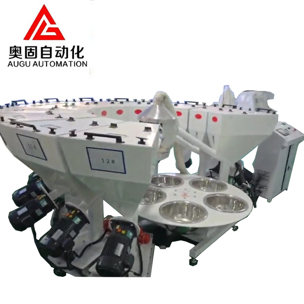 Sistema di pesatura di apparecchiature per miscelatori chimici Augu a 10 stazioni: stabile, accurato e personalizzabile​